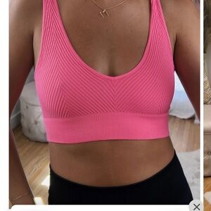 Women's Ribbed bubblegum Nikibiki reverse  Bralette